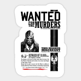 Loot Crate Dishonored Wanted Sticker